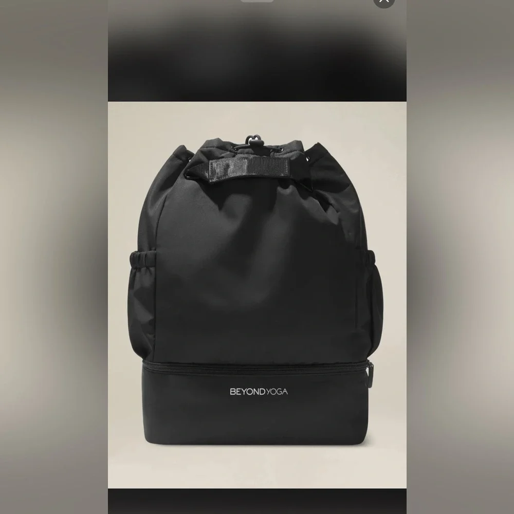 Beyond Yoga Black drawstring bag